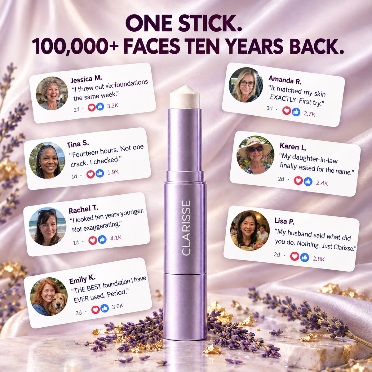 Clarisse color-Changing Foundation Stick for Mature Skin