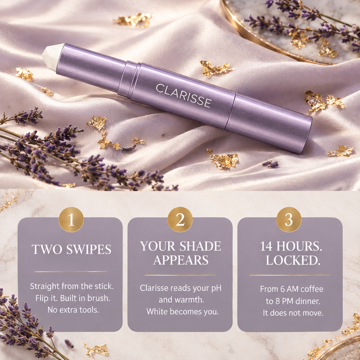 Clarisse color-Changing Foundation Stick for Mature Skin